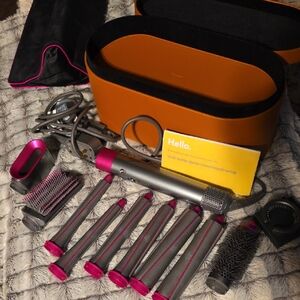 Dyson Airwrap Complete Pink | Like New | Extra Barrels + Travel Bag